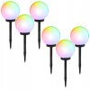 Solárne svietidlá - Sada 6 kusov LED záhrady LED RGB 10cm (Solárne svietidlá - Sada 6 kusov LED záhrady LED RGB 10cm)