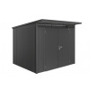 Biohort Avantgarde A6 plechový domček - dvojkrídlové dvere 260 x 260 x 218 cm, tmavosivý metalický Biohort