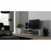 Cama Meble Tv stolík SOHO RTV 140 S4, biely mat/sivý lesk