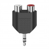 Hama redukcia jack 3,5 mm na 2 cinch zásuvky, stereo
