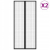 vidaXL Závesy proti hmyzu s magnetickými blokmi 2ks čierne 210x90 cm