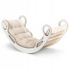 Hojdačka s vankúšom Wood for kids biela 120 cm