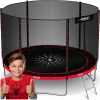 Trampolína Neo-sport so sieťou 252 cm FT 8 (244-252 cm) (Záhradná trampolína pre deti, bezpečná a pevná, 252 cm, Neosport 8 stôp)