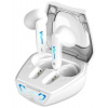 Genius HS-M920BT, Headset, bezdrátový, do uší, mikrofon, výdrž 4 hodiny, LED podsvícení, Bluetooth, USB-C, bílý