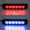 PROFI výstražné LED svetlo vonkajšie, červeno-modré, 12-24V, ECE R65