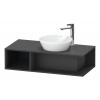 DURAVIT D-Neo závesná skrinka pod umývadlo na dosku Compact, 1 otvorená priehrada vľavo, 1000 x 480 x 260 mm, grafit matný, DE493904949