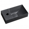 Sapho Piccolino Betonové umývátko 30,8x17 cm, baterie vlevo, antracit PK30016