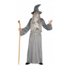 Kostým, maska - Giirca Mužský kostým Sprievodca veľkosťou l šedá (Mag Gandalf čarodejnícky kostým Sprievodca kostým L/XL)