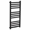CERANO - Kúpeľňový radiátor Fulgidus - bočné pripojenie - 503W - čierna matná - 880x430 mm