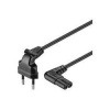 Napájací kábel PremiumCord 230V k magnetofónu so zahnutými konektormi 3 m Kpspm3-90