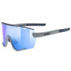 UVEX SPORTSTYLE 236 SET Rhino deep space mat/mirror blue CAT.3+CAT.0 sportovní brýle s vyměnitelnými skly