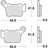 TRW LUCAS MCB743SI TRW ZF BRZDOVÉ DOŠTIČKY KH368 SINTER OFFROAD BMW G450X/SMR 08-11, KTM EXC/SX125 04-16 EXC/SX250 03-17 EXC300