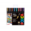 POSCA Súprava akrylových popisovačov PC-5M Posca, 8 ks, metalické, mix farieb