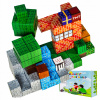 MAGNETICKÉ KOCKY 3D BLOČKY SVET BUDOVY RASTLINY KOCKY MAGNETY 108el