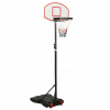 Stojan na basketbal, biely, 216-250 cm, polyester