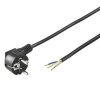 PremiumCord Flexo kabel síťový třížilový 230V s úhlovou vidlicí 2m černá kpsft2b (kpsft2b)