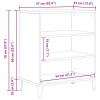 vidaXL Servírovacia skriňa čierna dub 57x35x70 cm zložené drevo - Čierna - 262556-279188