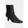 Kožené členkové topánky Weekend Max Mara Acro čierna farba, na vysokom podpätku, 2525796014600 2525796014600.BLACK EUR 40