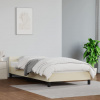 vidaXL Posteľný rám s čelom bez matraca krémový 80x200 cm - Krémová - 175964-110189