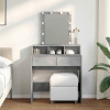 zahrada-XL Toaletný stolík s LED betónovosivý 80x41x144,5 cm 848181