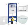 GEBERIT Duofix Special súprava 5v1 - inštalačný modul, závesné WC AquaBlade a Softclose Slim WC sedadlo IDEAL STANDARD Tesi, tlačidlo Sigma20 Square, 115.883.KJ.1 (biela/lesklý chróm), 111.355.00.5 NU