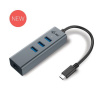 i-tec USB HUB METAL/ 3 porty/ USB 3.0/ USB 3.1 Type C na Gigabit Ethernet adaptér (RJ45) C31METALG3HUB