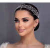 Naishide Jewelry Svadobná čelenka do vlasov s kryštálmi Stars - strieborná