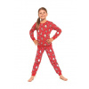 Dievčenské pyžamo CORNETTE 033/163 Gnomes 3 134-164 - červená 146-152
