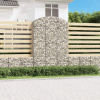 vidaXL Oblúkový gabionový kôš 150x30x220/240 cm pozinkované železo