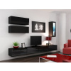 Obývacia stena Vigo 12 (čierna/čierny lesk)