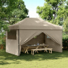 VidaXL Pop-up párty stan so 4 stenami, taupe