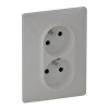 Legrand Valena Life zásuvka dvojnásobná 2P+T s detskou ochranou, hliník, 753386