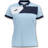 Joma Polokošeľa POLO CREW II S/S SKYBLUE-NAVY WOMAN Veľkosť: 2XS