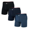 Pánska súprava boxeriek Saxx Vibe Xtra Boxer Brief Fly 3Pk Dark Denim/Navy/Black L