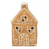 Clayre & Eef Hnedá perníková LED chalúpka Gingerbread Cott - 7*6*12 cm - Clayre & Eef