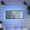 LED kúpeľňové zrkadlo dub artisan 100x8,5x37cm, pracované drevo-ForU-856276
