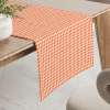 Biante Dekoračný behúň na stôl Rebeka RE-006 Oranžovo-biela kocka malá 45x180 cm