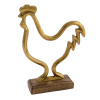 Dekorácia na podstavci Kohút, zlatá, 20x5, 4x25cm (DOPREDAJ)|Ego Dekor