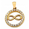 Zlatý prívesok 585 so zirkónmi, nekonečno (Zlatý prívesok 585 so zirkónmi, nekonečno)