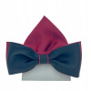 CGM Bowl Smooth Uniform Navy Blue, Multi -Colored (Navy Blue Burgundsko Fly s vínovitým trojuholníkom s vreckovým štvorcom)