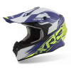 Prilba XRC MX CALEDON MATT- BLUE/WHITE/YELLOW (Motokrosová helma modrá)