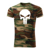 DRAGOWA krátke tričko punisher, maskáčová 160g/m2 - XXL