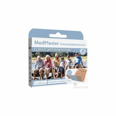 MedPlaster Náplasť CLASSIC WATER RESISTANT 100x6 cm, vodeodolná s vankúšikom 1x1 ks