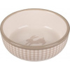 Flamingo miska pre hlodavcov MYLO CERAMIC béž.-biela 13,3 x 13,3 x 4,6 cm 400ml