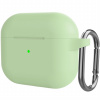 AppleKing silikónový ochranný obal s karabínou pre AirPods 3 - zelený - možnosť vrátiť tovar ZADARMO do 30tich dní