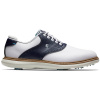 Pánske golfové topánky Footjoy Classic Traditions biele/modré detaily US11.5