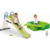 Set šmykľavka s dvojitou vlnou a pieskovisko s vodnou dráhou Toboggan Life Smoby dĺžka šmyku 200 cm s vodotryskom