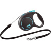 Vodítko FLEXI Black Design S lanko 5m/12kg modrá NEW