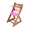 Hajdalánek Rostoucí židle ANETA - malý pultík (dub tmavý, růžová) ANETADUBTMARUZOVA