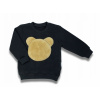 Detská bavlnená mikina Nicol, Bear, grafit, veľ. 98